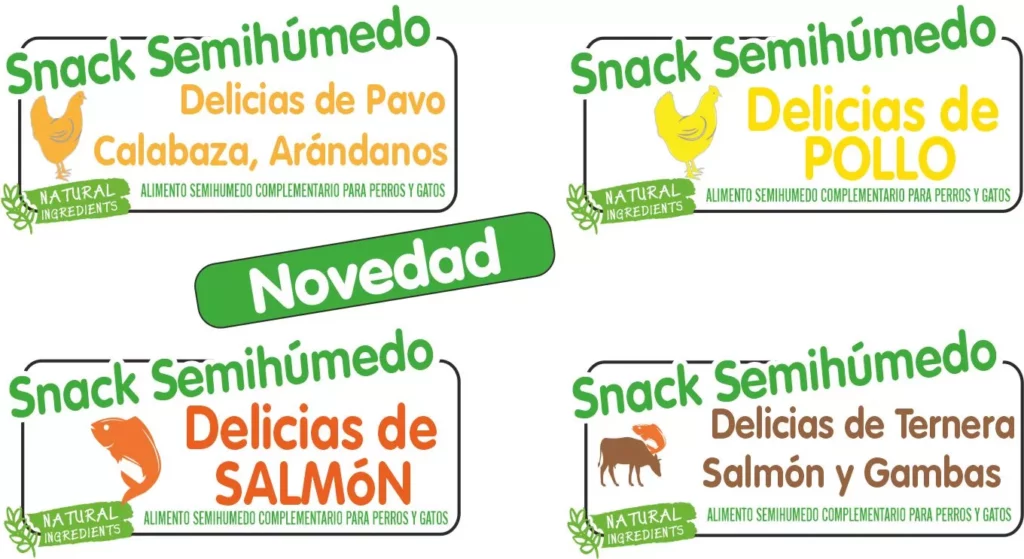 
"Imagen de los snacks semihúmedos de NatalPlus, destacando su presentación apetitosa y empaque distintivo."
